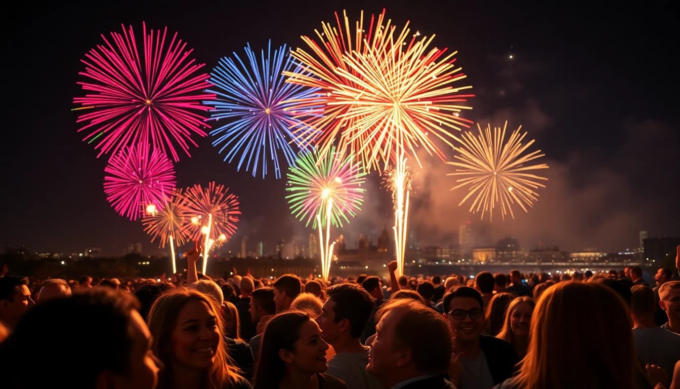 Celebrate by buying fireworks Manchester with lively displays brightening the night sky.