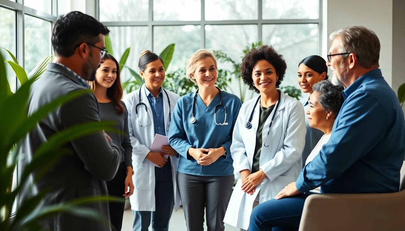 Engage with a health optimisation program in a professional clinic setting featuring expert interaction.