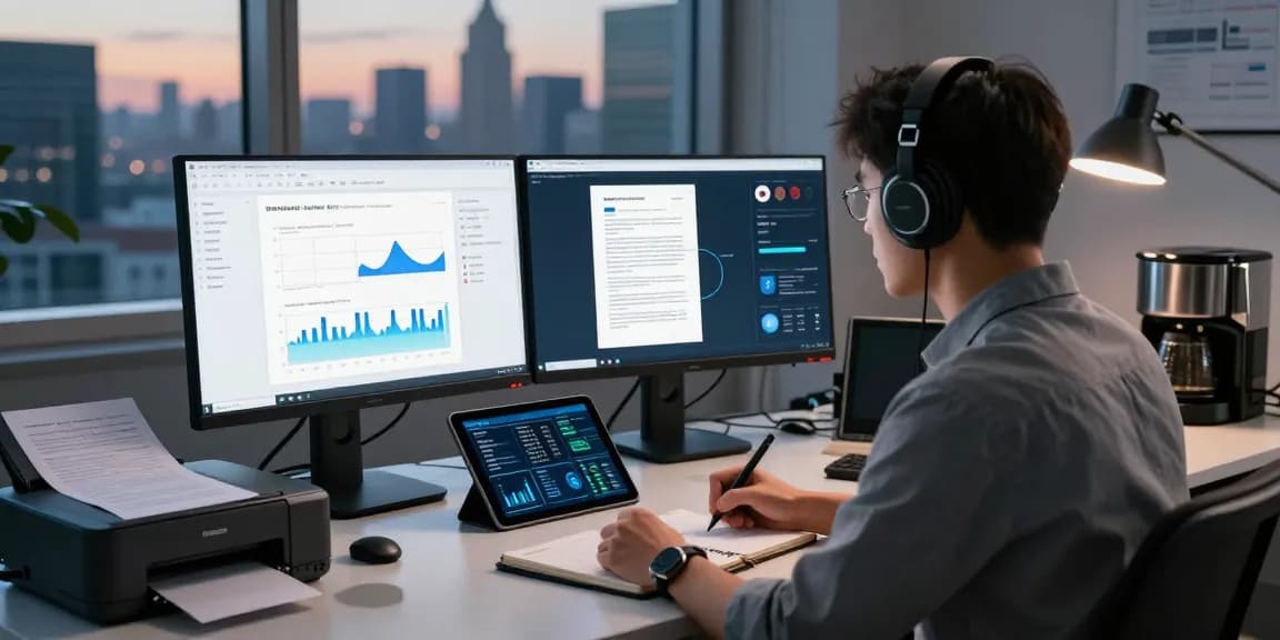 Detect fake PDF with advanced AI technology in a modern cybersecurity workspace.