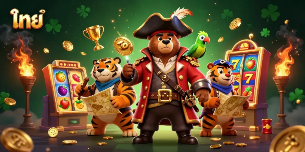 Experience thrilling ไทย สล็อต action with our passionate pirate bear, tiger first mate, and golden treasures.