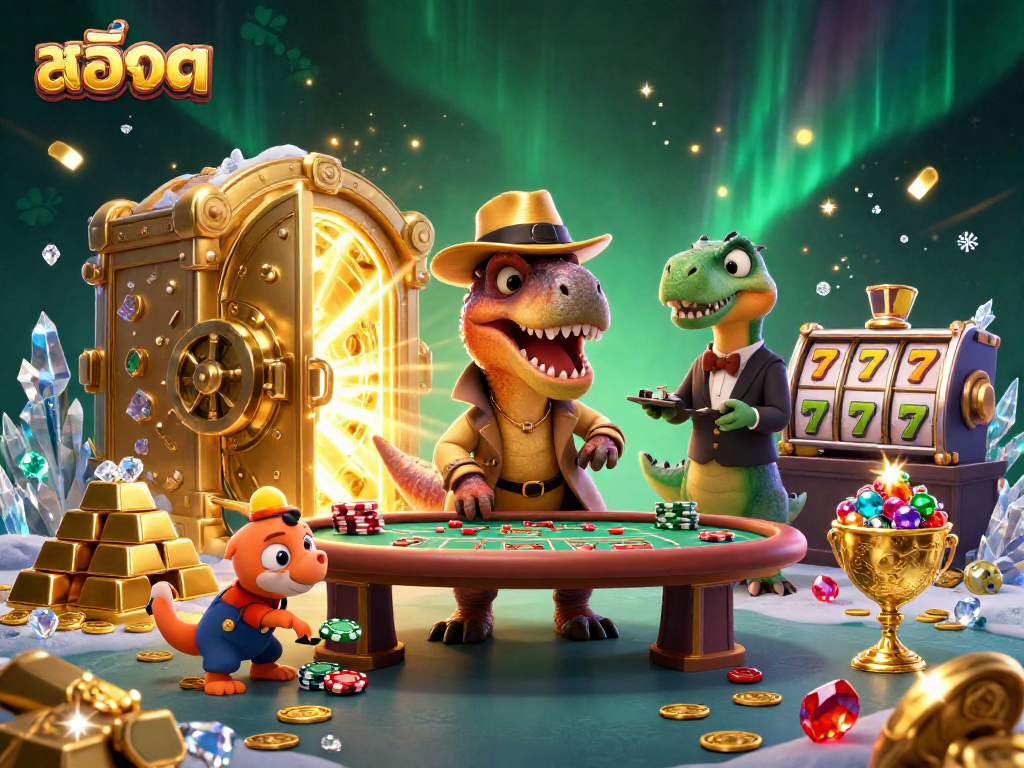 Experience สล็อต adventures with dinosaurs and dazzling treasures at the casino.