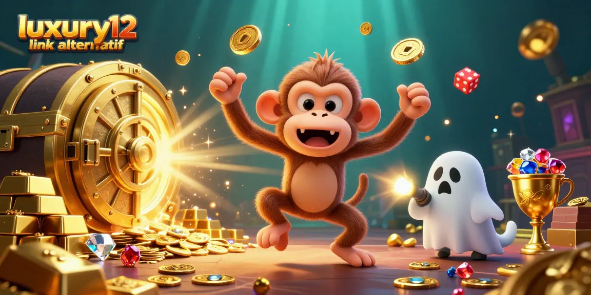 Experience the thrill of luxury12 link alternatif with an engaging illustration of a ghost-hunter puppy tracking golden treasures in a casino.