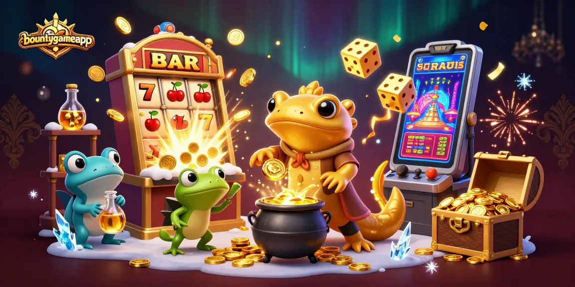 Menangkan jackpot di bountygameapp dengan alkimia emas dalam ilustrasi kasino 3D yang detail.