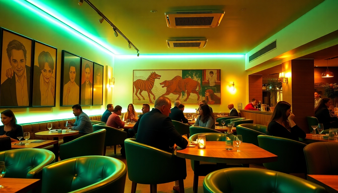 Guests socializing in a vibrant setting at Meltz Social Club Madrid:, highlighting a cozy lounge and artistic decor.