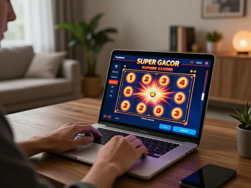 Bergabung dengan permainan slot server thailand super gacor di laptop, menunjukkan pengalaman perjudian online yang menarik.