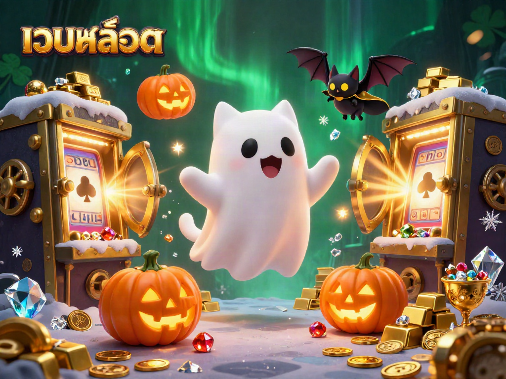 Engage with thrilling เว็บสล็อต adventures in a haunted casino filled with treasure and animated characters.