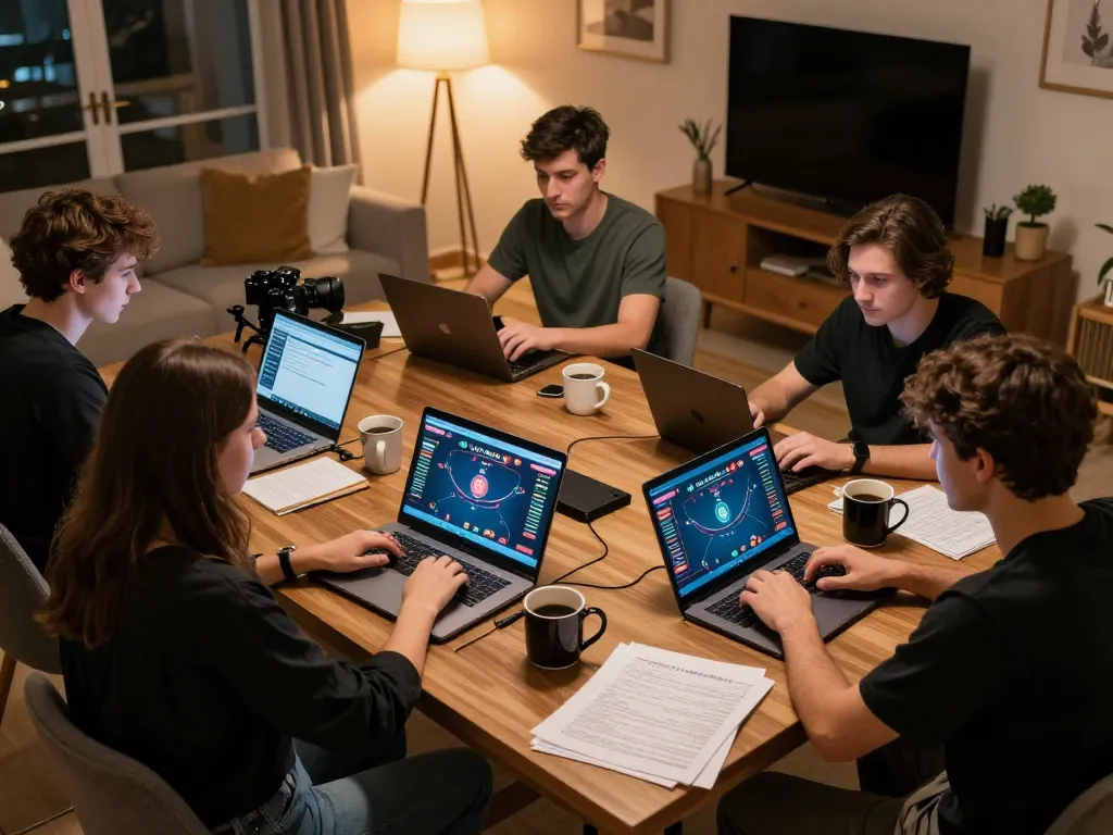Players engaging in poker games online with 58win in a cozy home setting