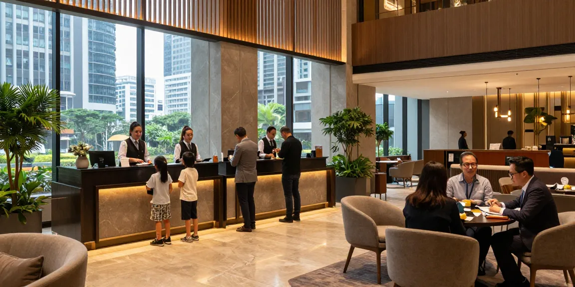 ROKOK88 hotel lobby welcoming guests with friendly service and modern decor.