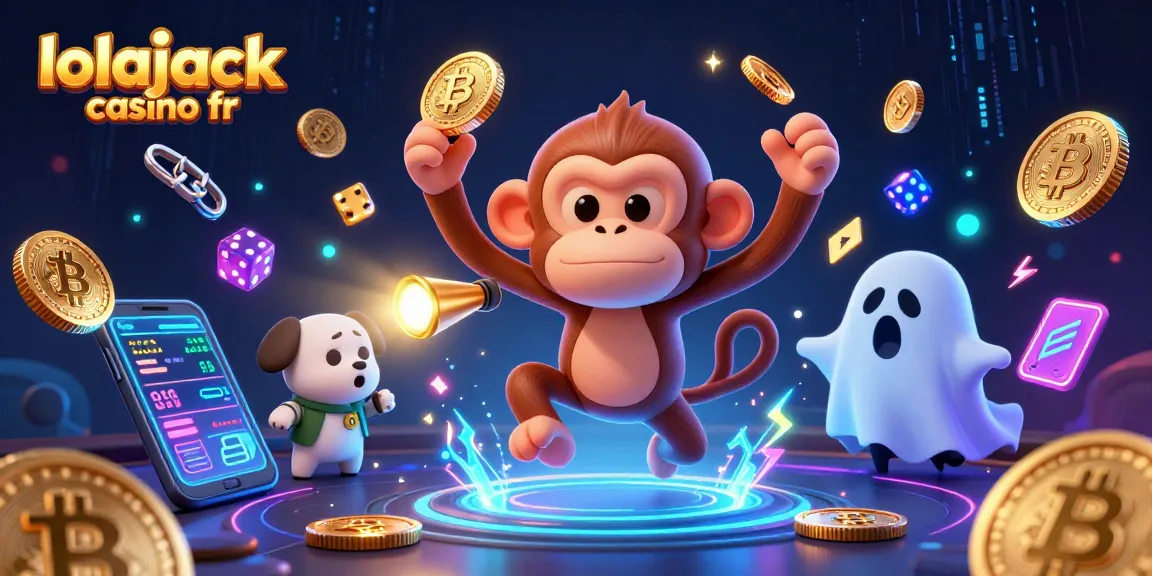 Experience thrills at lolajack casino fr with a thrilling poltergeist monkey and ghost-hunter puppy in a vibrant casino.