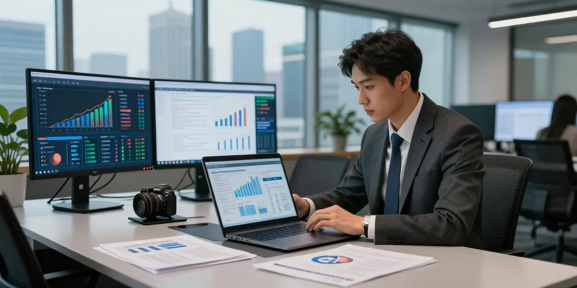 Professional workspace showcasing financial crime intelligence analysis with data visualizations and reports.