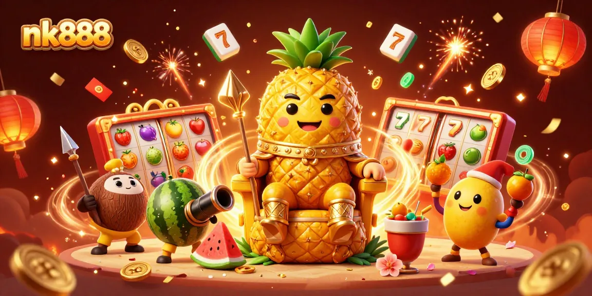Engage with nk888's thrilling slot machine gaming experience featuring vibrant 3D characters and dynamic elements.