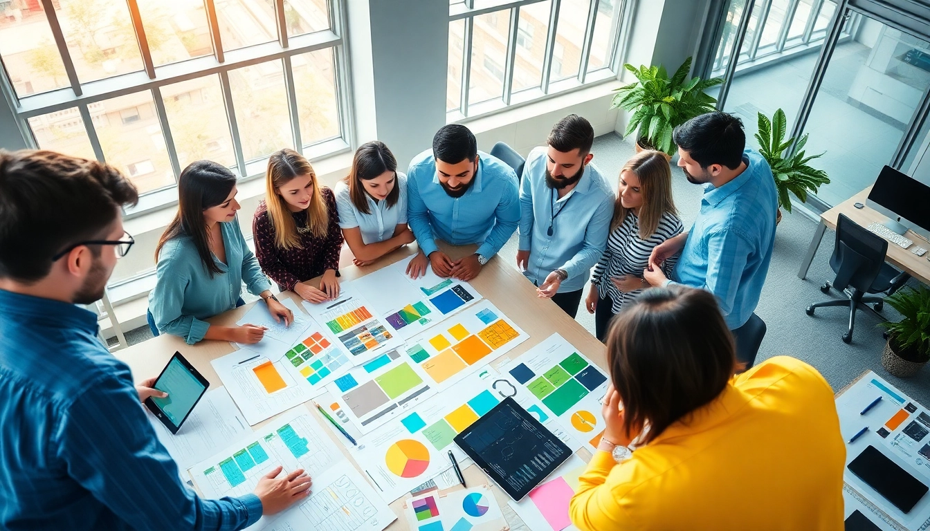 Engaged team working at https://bestdesignersintheworld.com/ creating innovative design projects.