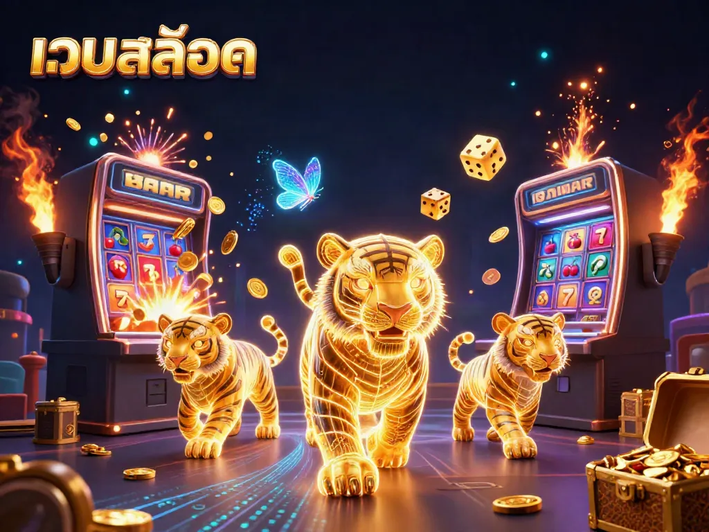 Experience thrilling slot action with เว็บสล็อต in a dazzling digital casino landscape.
