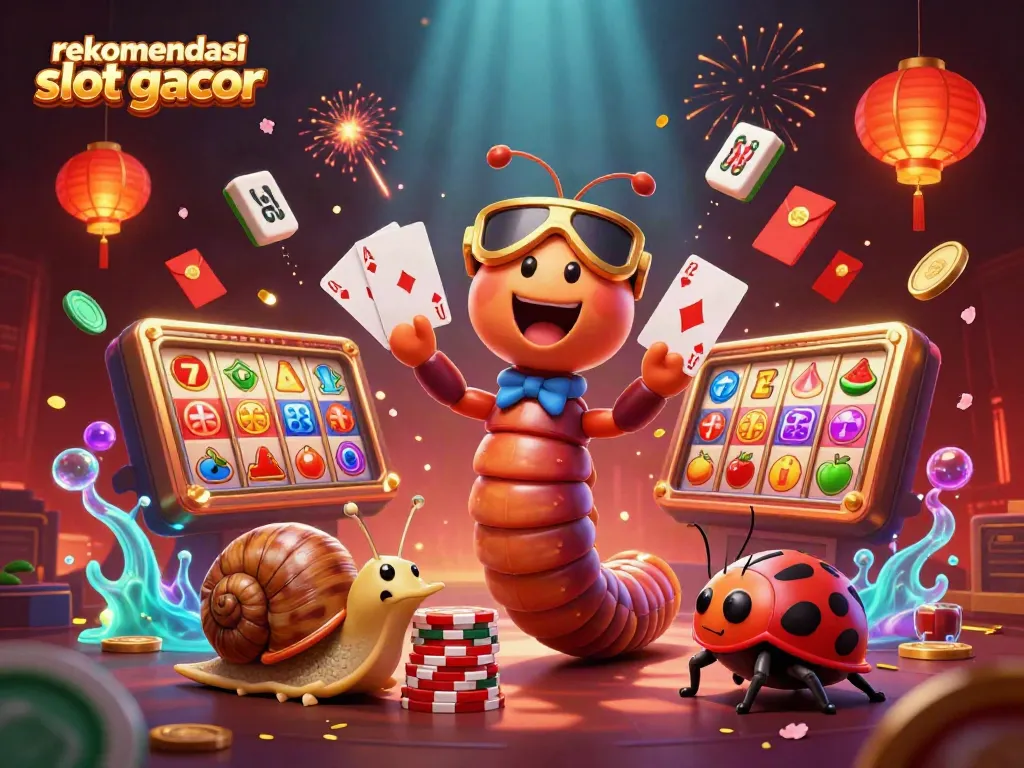 Menggali rekomendasi slot gacor dengan dealer kartun menarik dan simbol keberuntungan dalam suasana kasino.