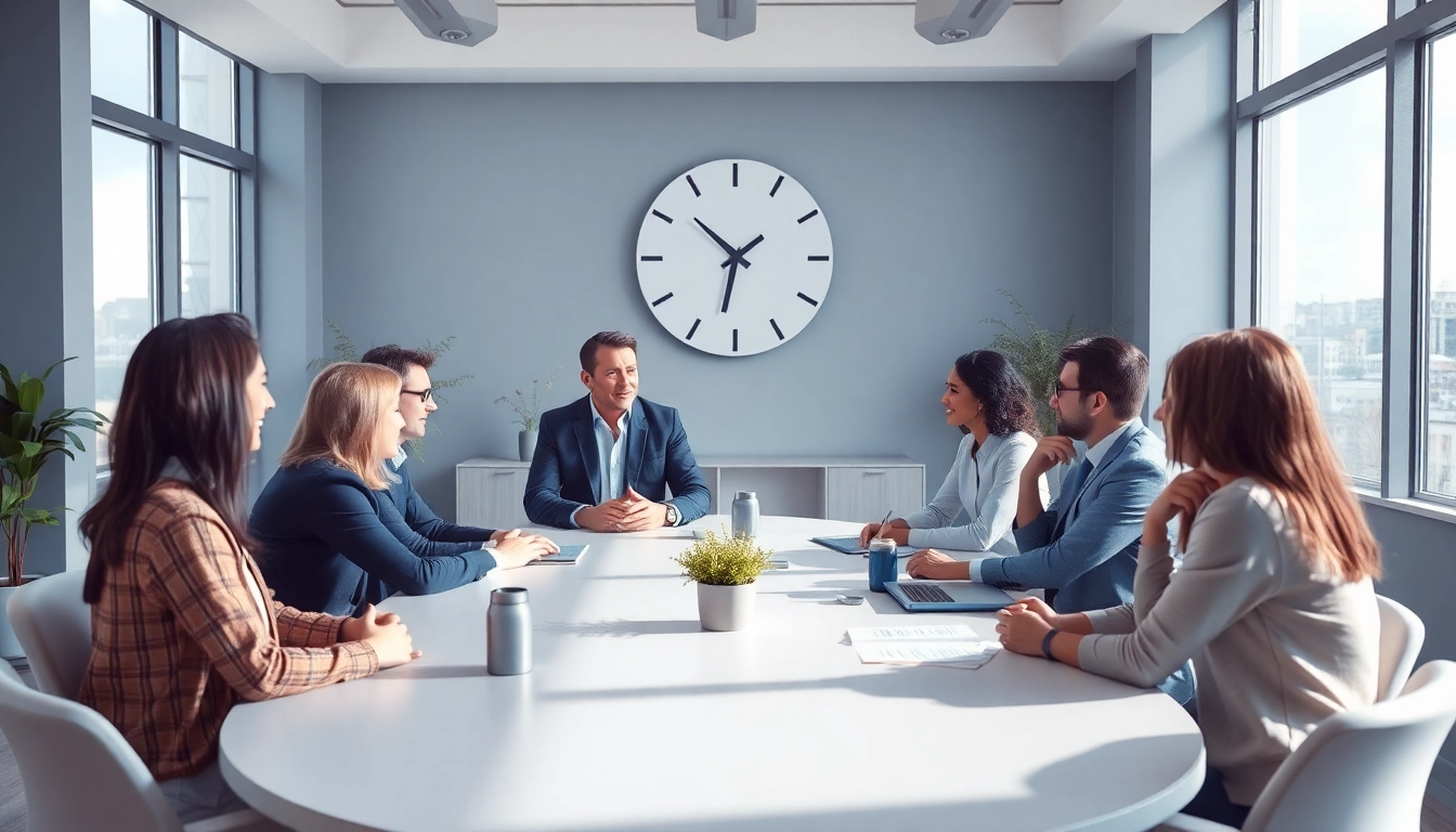 Mediation session in a modern room, highlighting collaboration and communication.